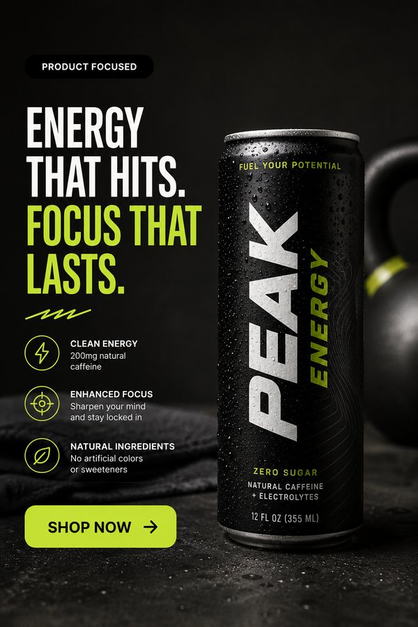 Peak energy static ad
