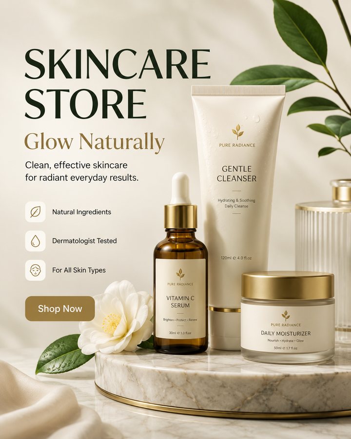 Skincare store static ad
