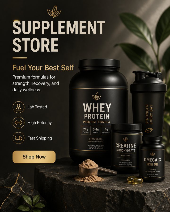 Supplement store product design