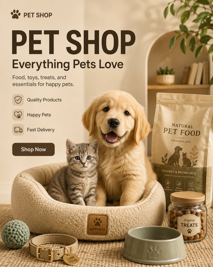 Pet shop UGC video ad